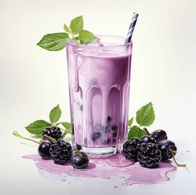 Is almond milk good for acne - glass of blackberry smoothie