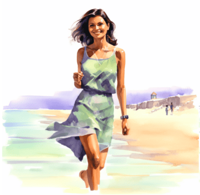 Best diet for varicose veins - woman confidently showing off her legs in a dress