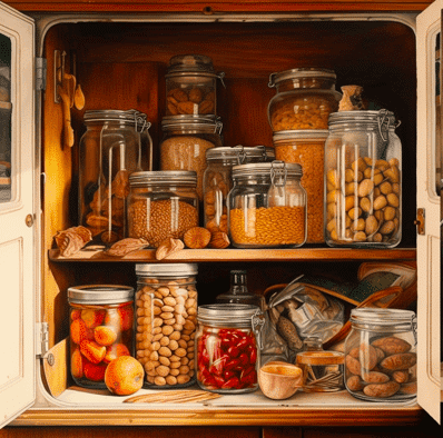 
Brazil-nuts-vs-macadamias-pantry-with-jars-of-nuts