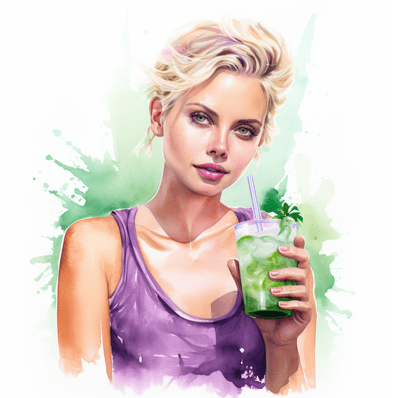 Woman-drinking-pea-protein-smoothie