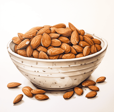 Bowl of almonds