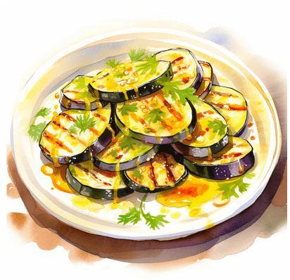 Grilled eggplant