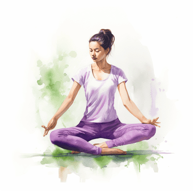 Woman practicing yoga
