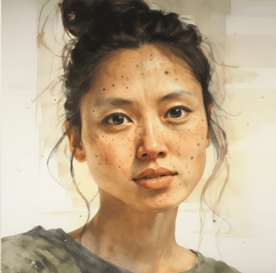 Woman with melasma