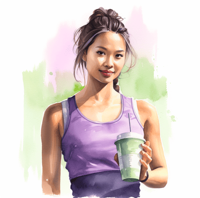 hemp vs whey protein - woman holding protein shake