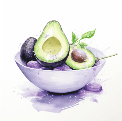 Bowl of avocados