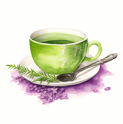Cups of sencha tea