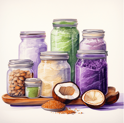 Assorted vegan flours
