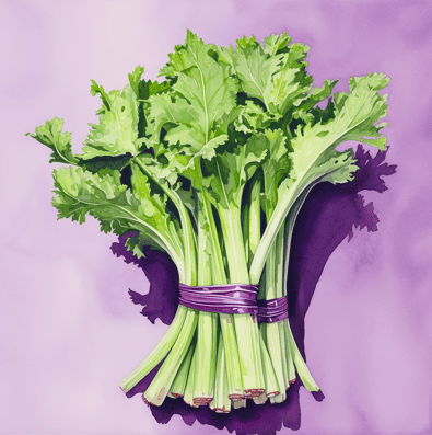 Celery juice benefits acne - bunch of celery