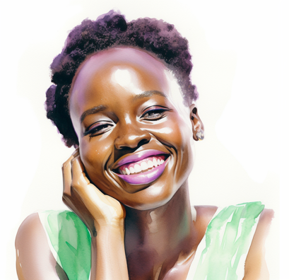 Probiotics cause acne - woman smiling 