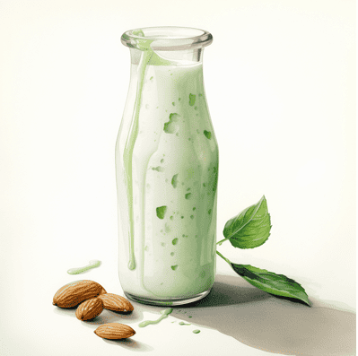 Bottle of almond milk for weight loss
