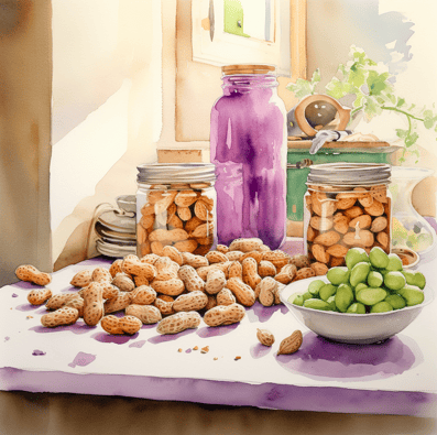 Do peanuts cause pimples? Peanuts in kitchen.