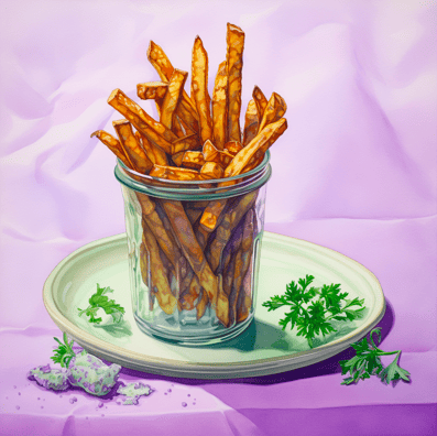 Orange sweet potato fries