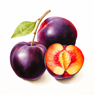 Plum vs peach - plums