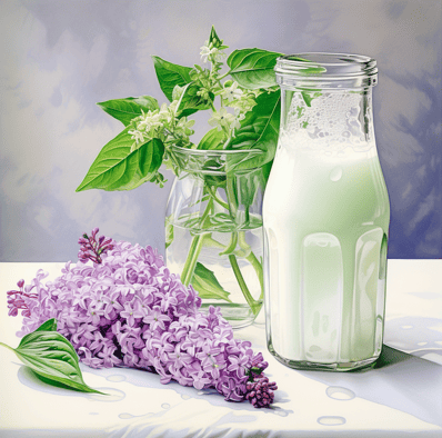Bottle of goat milk