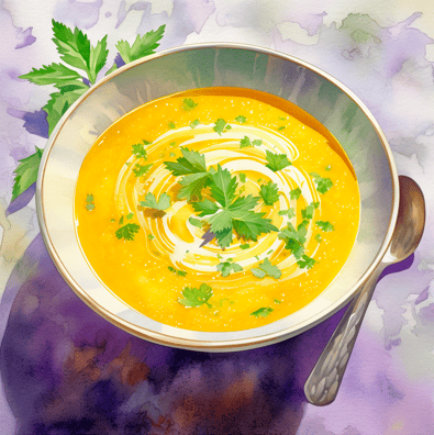 Buttercup squash soup