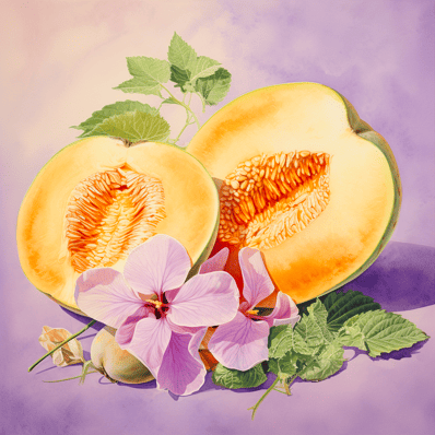 Ripe cantaloupe