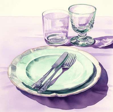 Empty dinner plate