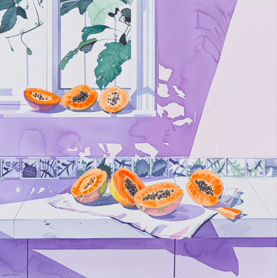 Payaya on a kitchen bench top