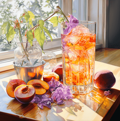 Ginger peach turmeric tea