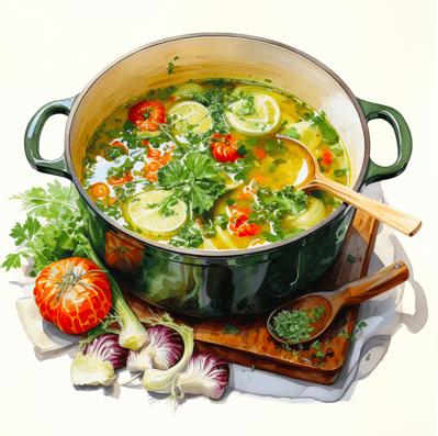 Barley vegetable soup