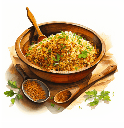 Bowl of cooked bulgur