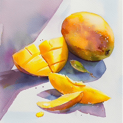 Sliced mango