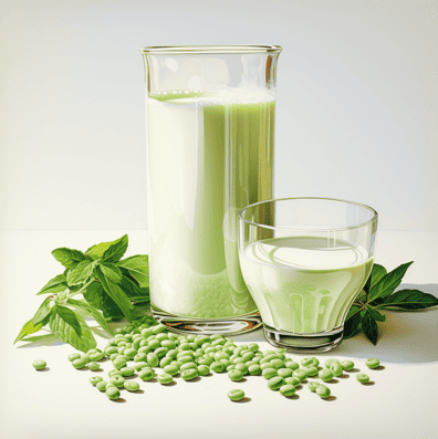 Glass of soy