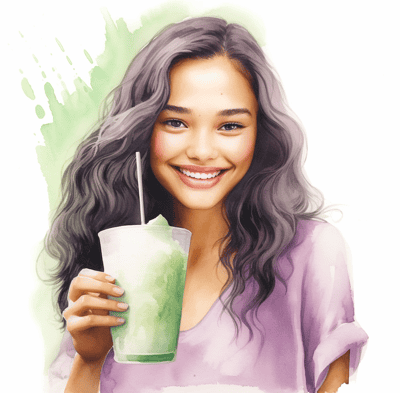 How to freeze almond milk - woman smiling