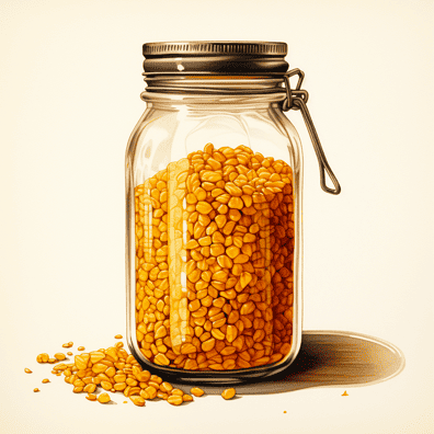 Jar of bulgur