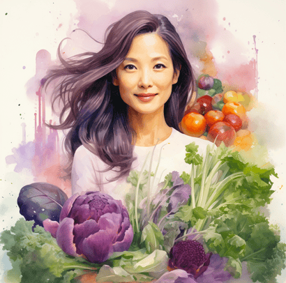 Woman and plant-based diet
