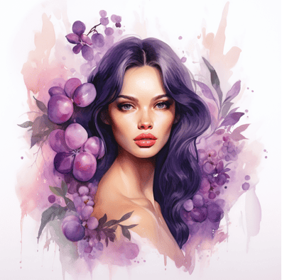 woman with plums
